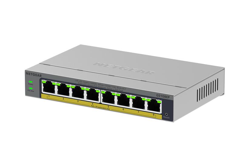 Netgear Gs108ep Administreret L2 L3 Gigabit Ethernet 10 100 1000 Grå