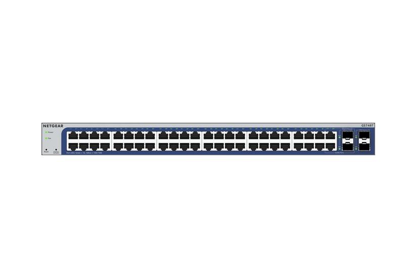 Netgear Gs748t V6 Switch 48 Porte Smart Monterbar På Stativ