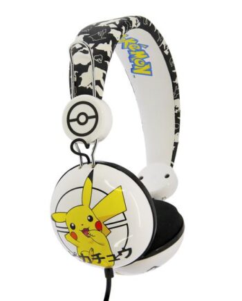 Otl Technologies Pokémon Pikachu Japanese Hovedtelefoner Ledningsført Headset Musik Sort  Hvid  Gul