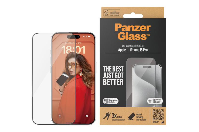 Panzerglass Skærmbeskytter For Mobiltelefon Ultrabred Pasform Med Easyaligner