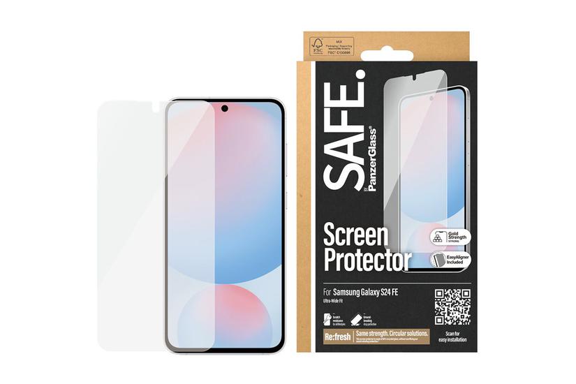 Safe By Panzerglass Skærmbeskytter For Mobiltelefon Ultra-bred Pas Med Justering