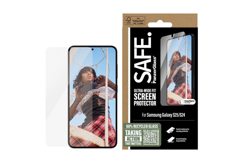 Safe By Panzerglass Skærmbeskytter For Mobiltelefon Ultra-bred Pasform Easyaligner