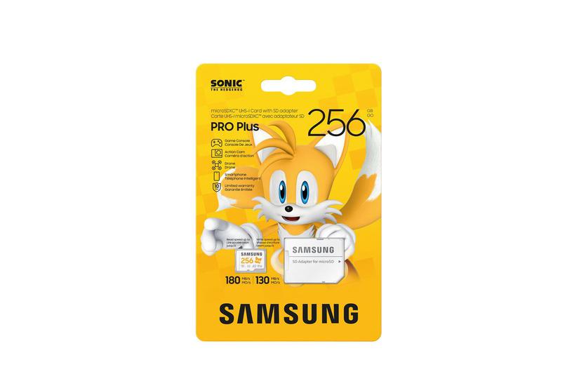 Samsung Pro Plus Mb-md256sa Sonic The Hedgehog Flashhukommelseskort 256 Gb Microsdxc Uhs-