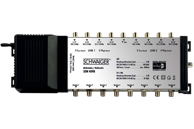 Schwaiger Satelit Jordisk Signal Multikontakt