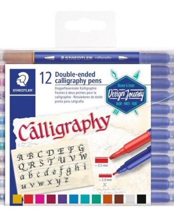 Staedtler Calligraphy 3005 Fiberspidspen Assorterede Farver 12 Stykker