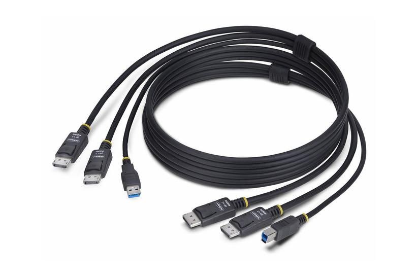 Startech Com 6ft 8m Dual-displayport And Usb 5gbps Kvm Cable Kabel Til Tastatur Video Mus Kvm 83