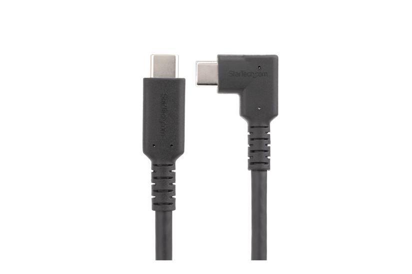 Startech Com 6ft 2m Rugged Right Angle Usb- Cable Usb Gen Gbps Usb To Data Transfer Cable 4k 60hz Dp Alt Mode 100w Power Delivery 90 Degree Usb- Cable Rusb315cc2mbr Usb Type- Kabel 24 Pin Usb- Til 24 Pin Usb-