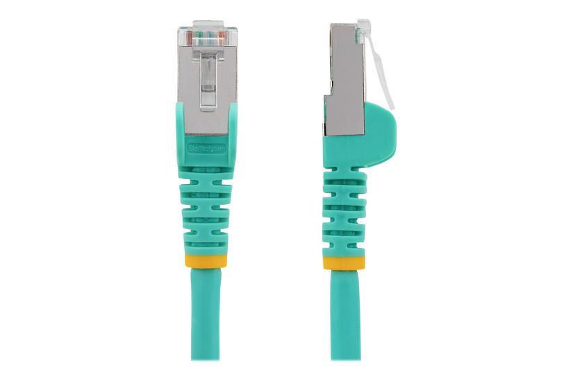 Startech Com 2m Cat6a Ethernet Cable Aqua Low Smoke Zero Halogen Lszh 10gbe 500mhz 100w Poe Snagless Rj-45 Strain Reliefs Ftp Network Patch Cord Patchkabel Akvamarin