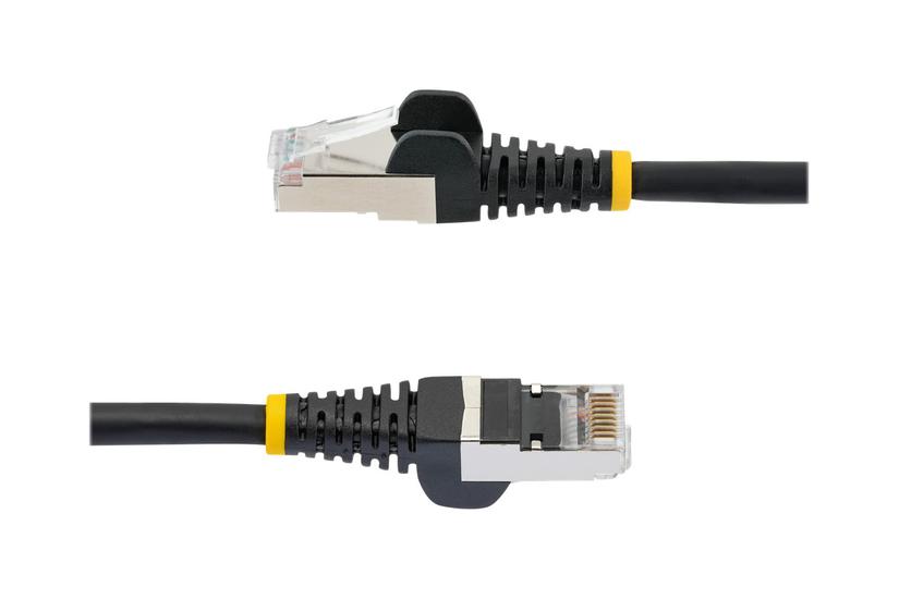 Startech Com 5m Cat6a Ethernet Cable Black Low Smoke Zero Halogen Lszh 10gbe 500mhz 100w Poe Snagless Rj-45 Strain Reliefs Ftp Network Patch Cord Patchkabel Sort