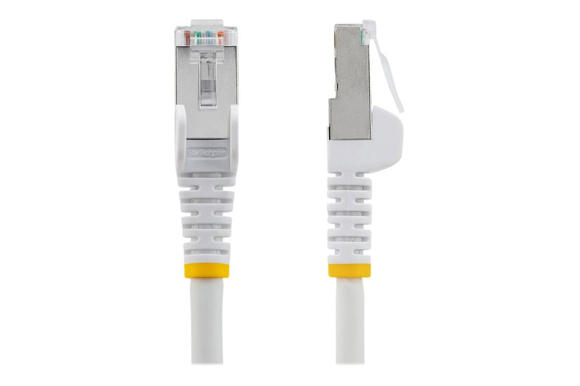 Startech Com 1m Cat6a Ethernet Cable White Low Smoke Zero Halogen Lszh 10gbe 500mhz 100w Poe Snagless Rj-45 Strain Reliefs Ftp Network Patch Cord Patchkabel Hvid