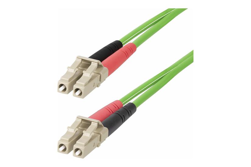 Startech Com 10m 30ft Lc To Lc Upc Om5 Multimode Fiber Optic Cable 50 125µm Duplex Lommf Zipcord Vcsel 40g 100g Bend Insensitive Low Insertion Loss Lszh Fiber Patch Cord Patchkabel 10 10 Grøn