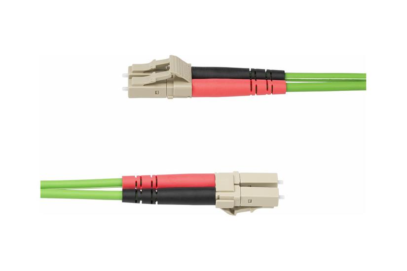 Startech Com 3m 10ft Lc To Lc Upc Om5 Multimode Fiber Optic Cable 50 125µm Duplex Lommf Zipcord Vcsel 40g 100g Bend Insensitive Low Insertion Loss Lszh Fiber Patch Cord Patchkabel Grøn