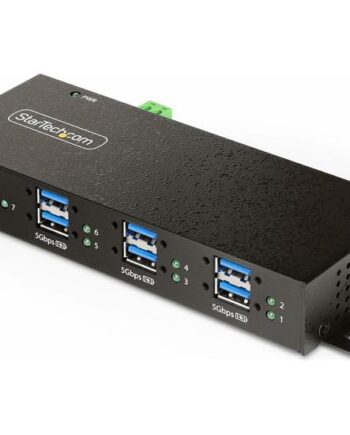 Startech Com  -port Managed Usb Hub With 7x Usb-   Heavy Duty With Metal Industrial Housing  Esd   Surge Protection  Wall Desk Din-rail Mountable  Usb             Gen   5gbps Hub   Porte Taa-kompatibel