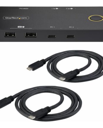 Startech Com  -port Usb-  Kvm Switch  Single-4k 60hz Hdmi Monitor  Dual-100w Power Delivery Pass-through Ports  Bus Powered  Usb Type-  Usb4 Thunderbolt     Compatible Small Form Factor  C2-h46-uc2-pd-kvm  Kvm Switch   Porte