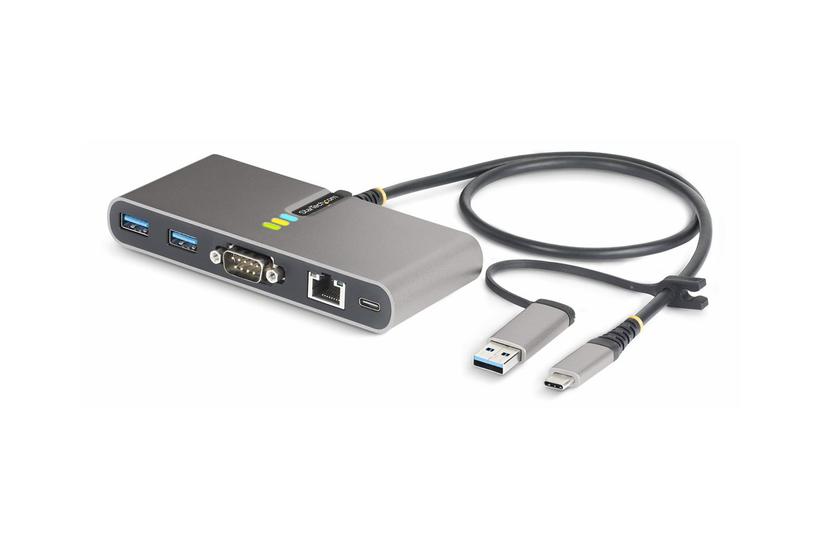 Startech Com -port Usb- Usb- Hub With Gbe And Rs232 Serial 2x Usb- Hub Porte