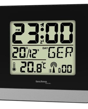 Technoline Wt260 Digital Alarmur Sort  Sølv
