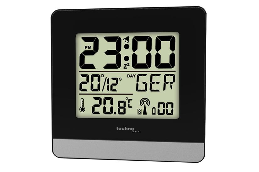 Technoline Wt260 Digital Alarmur Sort Sølv