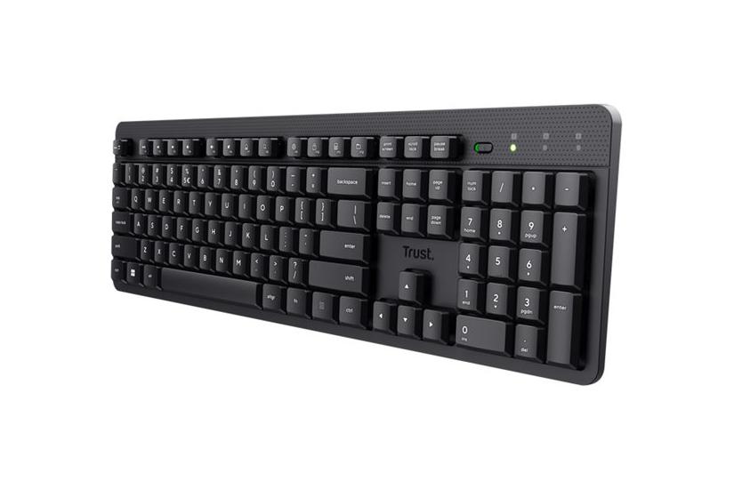 Trust Ody Ii Tastatur Stille 100 Full Size Qwerty Nordisk Sort Indgangsudstyr