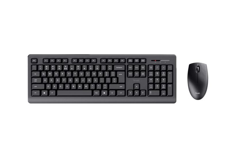 Trust Primo Sæt Med Mus Og Tastatur 100 Full Size Qwerty Nordisk Sort Indgangsudstyr