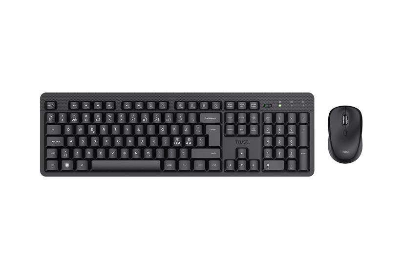 Trust Tkm-360 Sæt Med Mus Og Tastatur Stille Qwerty Nordisk Sort Indgangsudstyr