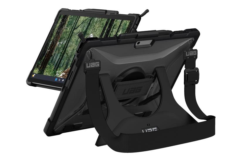 Uag Plasma Series Rugged Case For Surface Pro Plasma Series Handstrap And Shoulder Strap- Clear Bagsidecover Til Tablet
