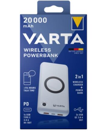 Varta Trådløs Power Bank  - -  Li-pol     Usb  24 Pin Usb-  20 Watt