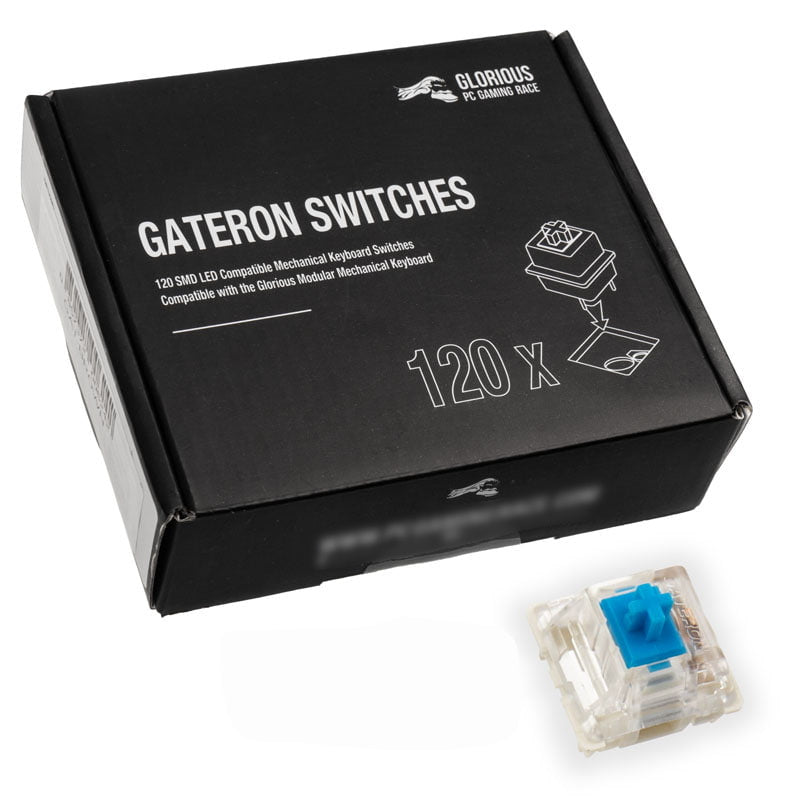 Glorious Gateron Blå Switches  120 Stk  Tastatur Switch Geekd Dk