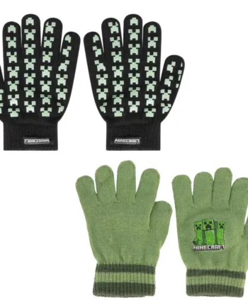 Minecraft Creeper Børnehandsker   One Size Assorteret