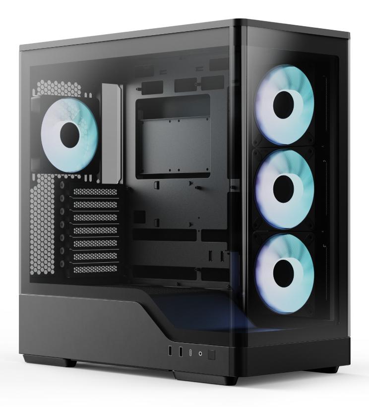 Aerocool P500a Mid-tower Case Black Kabinet Geekd Dk