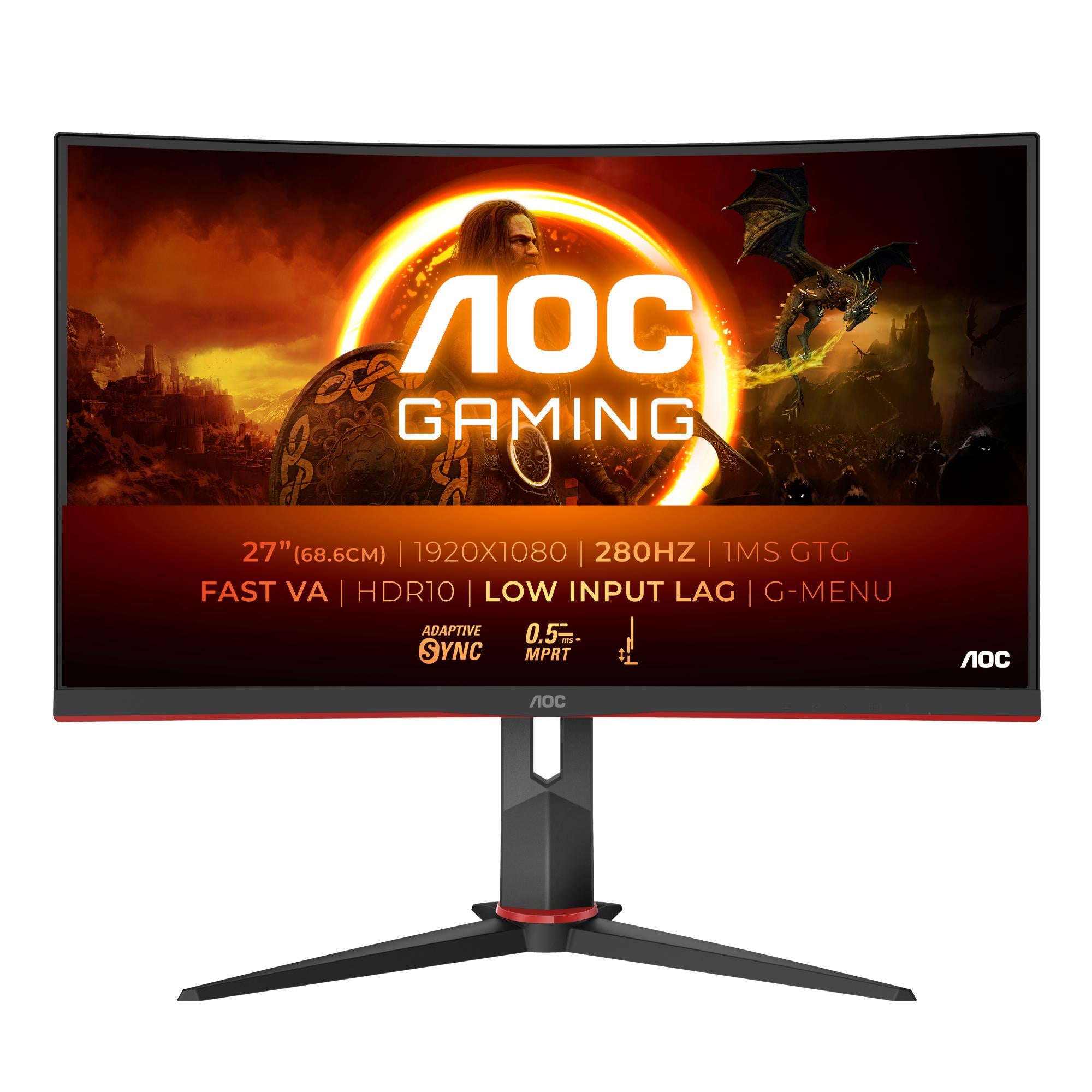 Aoc Gaming C27g2z3 Bk 27 1920 1080 Full Hd Hdmi Displayport 280hz