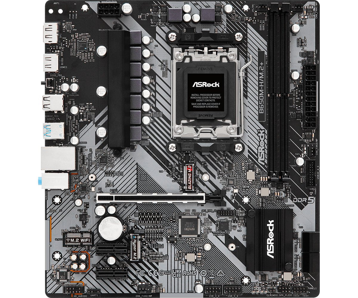 Asrock B650m- Bundkort Micro Atx Am5 Socket Ddr5