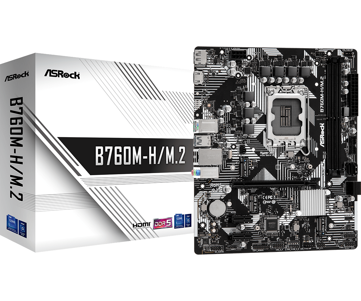 Asrock B760m- Matx Ddr5 Lga1700 Bundkort