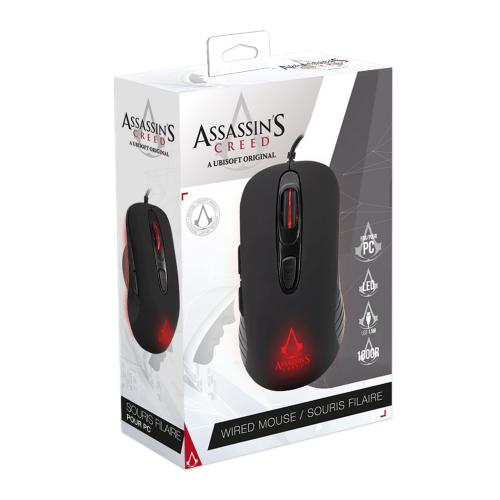 Assassin Creed Gaming Mus 3600 Dpi -led-sort