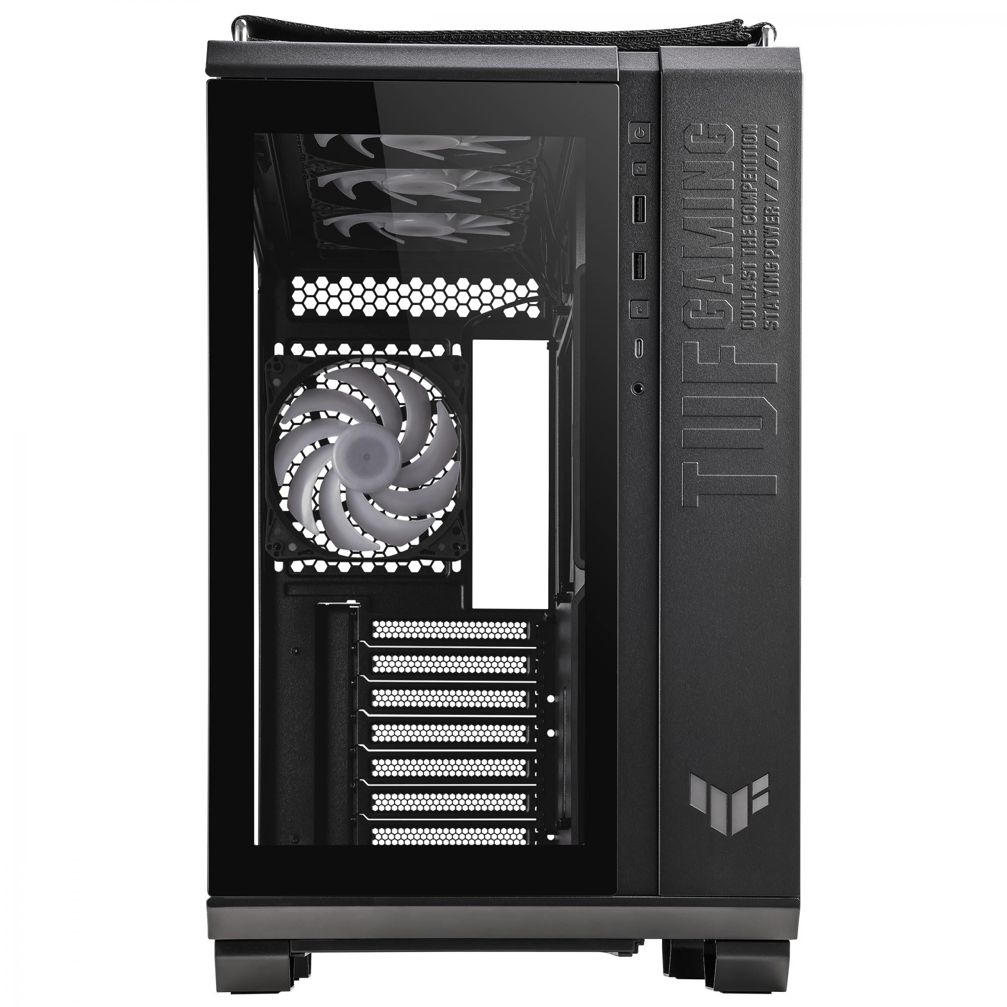 Asus Tuf Gaming Gt502 Plus Tempered Glass Dual Chamber Case Black 4x120mm Pre-installed Argb Fans