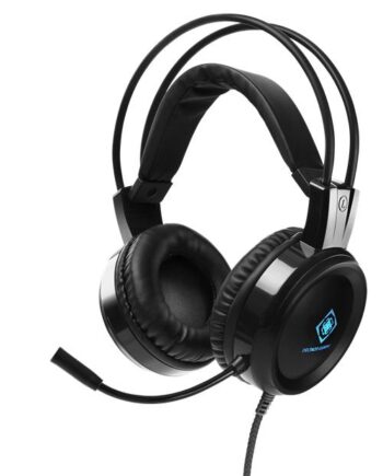 Deltaco Dh110 Stereo Gaming Headset 50mm Drivers Led Sort Geekd Dk