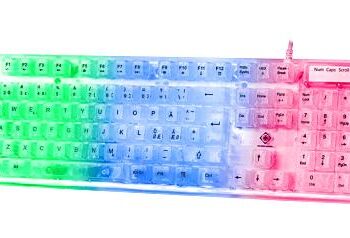 Deltaco Dk250 Membran Tastatur Transparent Regnbue Led Geekd Dk