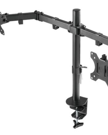 Deltaco Dual Monitor Skærm Arm 13 Quot -32 Quot  Skærme Sort Skærmophæng Geekd Dk