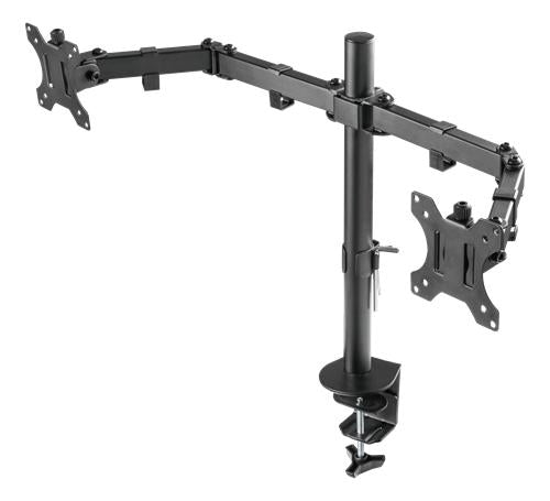 Deltaco Dual Monitor Skærm Arm 13 Quot -32 Quot Skærme Sort Skærmophæng Geekd Dk
