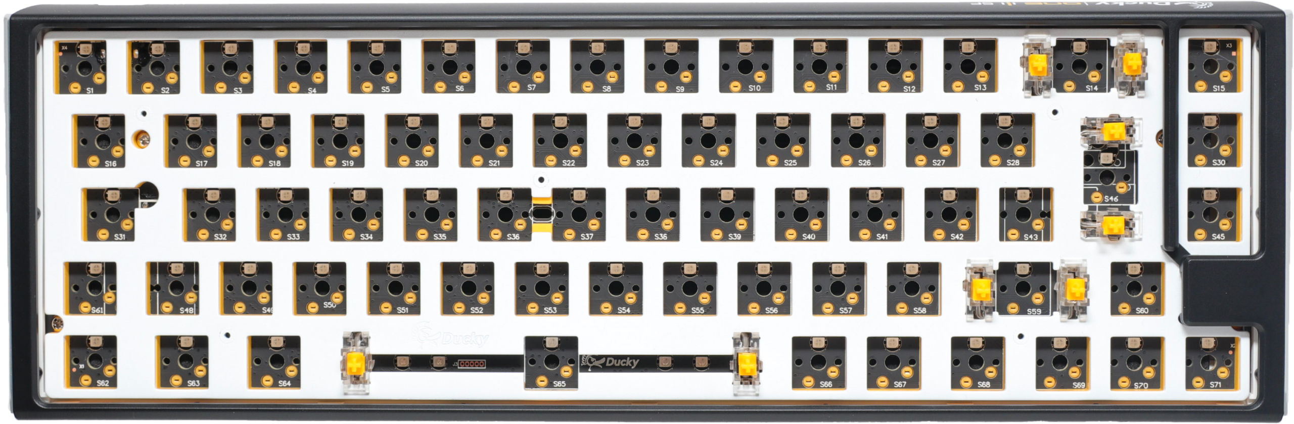 Ducky One Hot Swap Iso Barebone Black Sf 65 Rgb Without Switches Keycaps