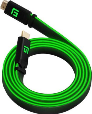 Floating Grip 3m High-speed Led Hdmi Cable V2   Green Videokabel Geekd Dk