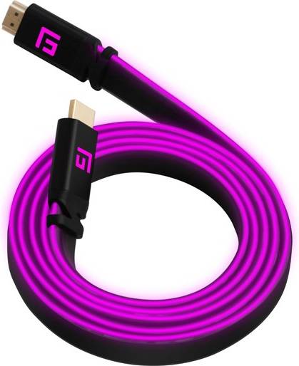 Floating Grip 5m High-speed Led Hdmi Cable V2 Pink Videokabel Geekd Dk