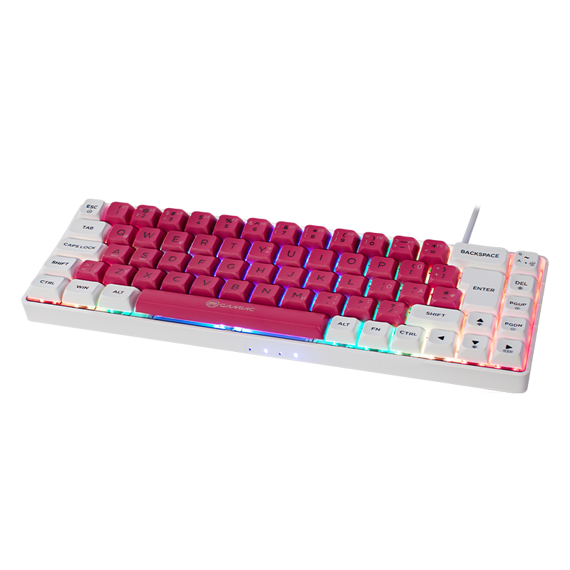 Gamiac Tkl69g Hvid Rød Sf Tastatur Blå Switch