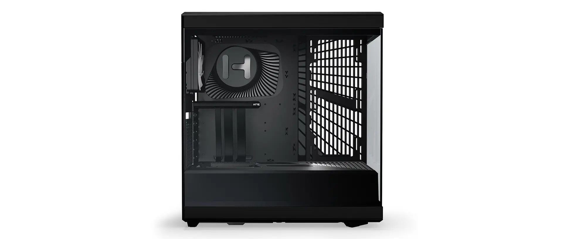 Hyte Y40 Black Miditower Panoramic Glass Veil Included Pcie Riser Cable Included Fans Kabinet Geekd Dk