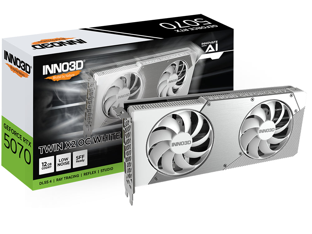 Inno3d Geforce Rtx 5070 Twin X2 Oc White 12gb Gddr7 Ram Grafikkort Geekd Dk