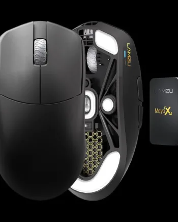 Lamzu Maya   8k Dongle  Omron Optical Charcoal Black Mus Geekd Dk