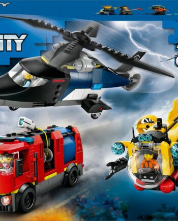 Lego 60462 City Combination Set With Helicopter  Fire Truck And Submarine