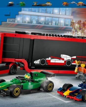 Lego 60445 City F1 Transporter With Rb20   Amr24 F1 Racing Cars