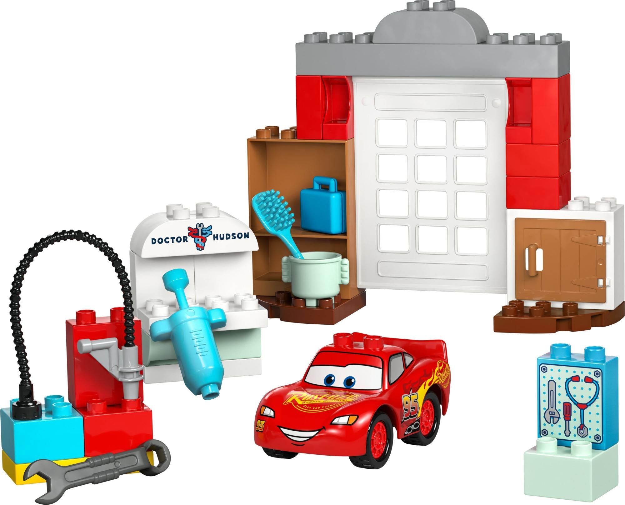 Lego 10456 Duplo Disney Mcqueen Visit To Doc Workshop