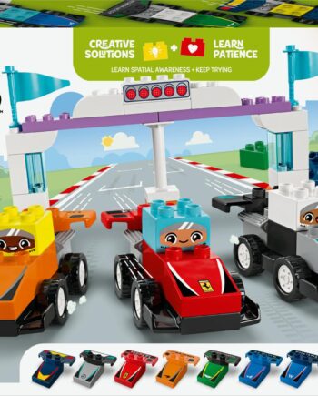 Lego 10445 Duplo F1 Team Racing Cars With Racers