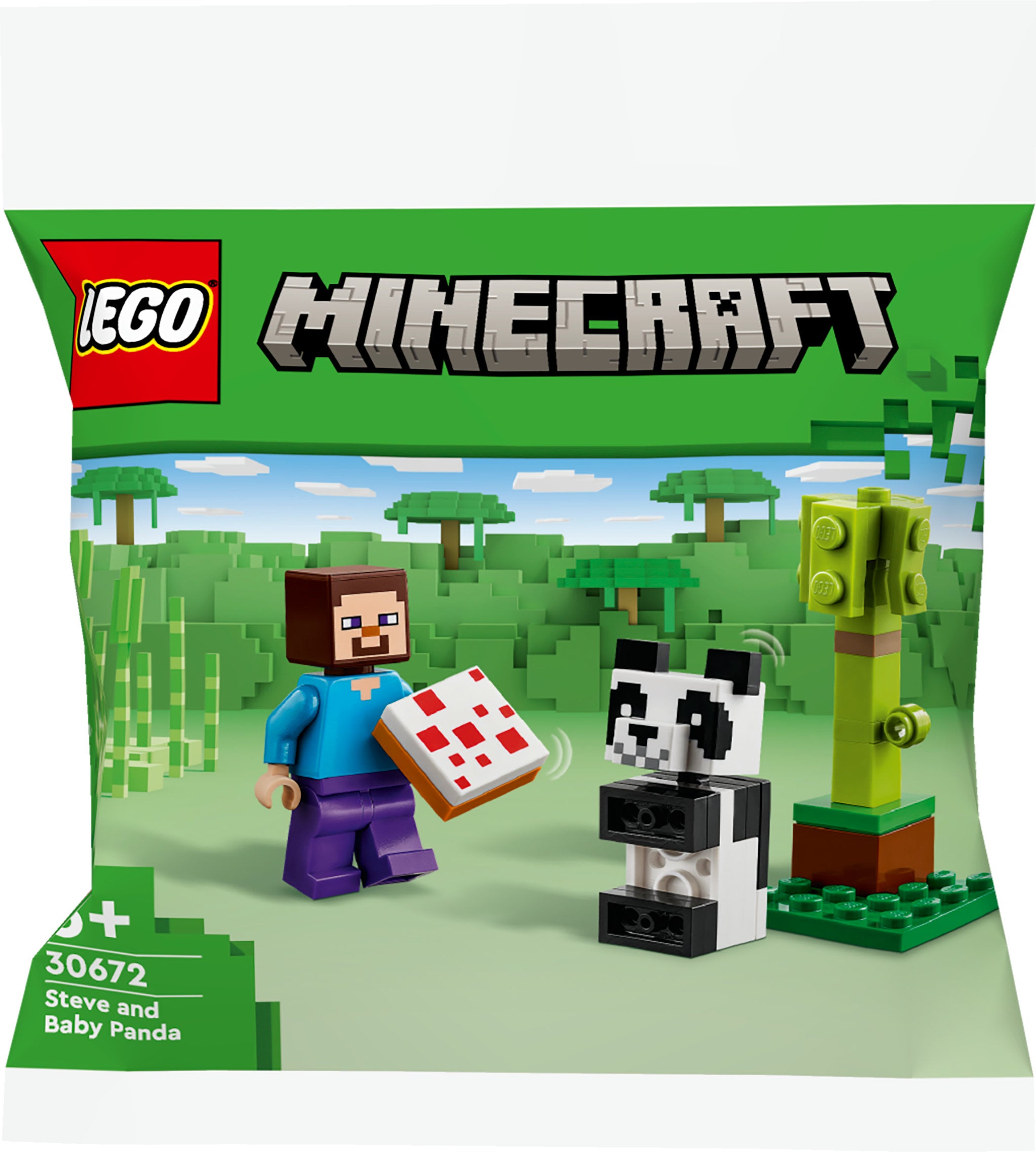Lego 30672 Minecraft Steve Med Baby Panda